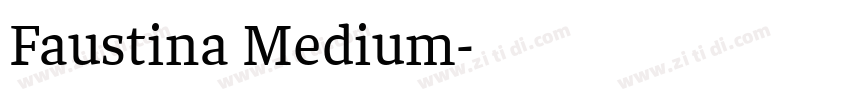 Faustina Medium字体转换